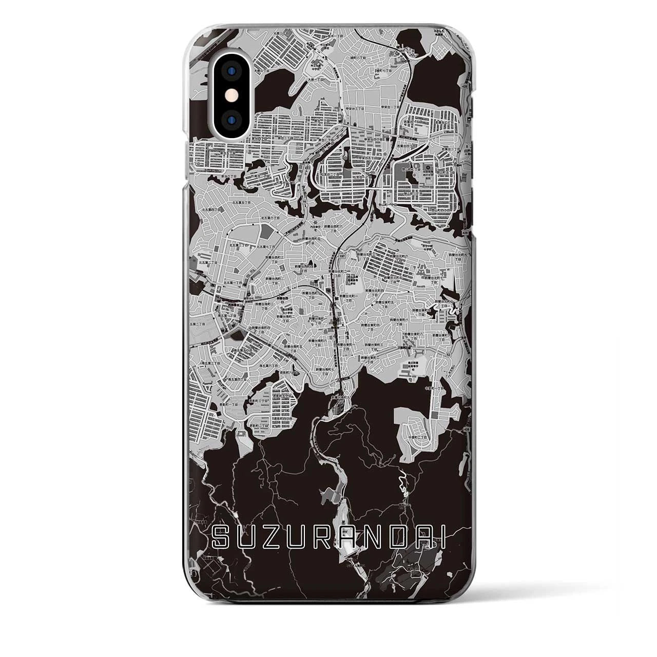 【鈴蘭台(兵庫県)】地図柄iPhoneケース(クリアタイプ)