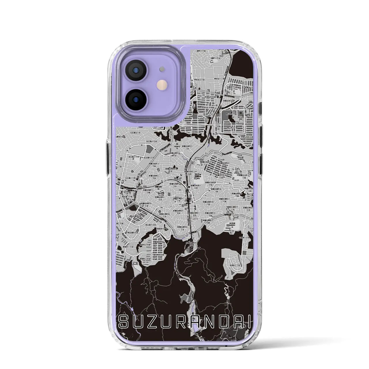 【鈴蘭台(兵庫県)】地図柄iPhoneケース(MagSafeタイプ)