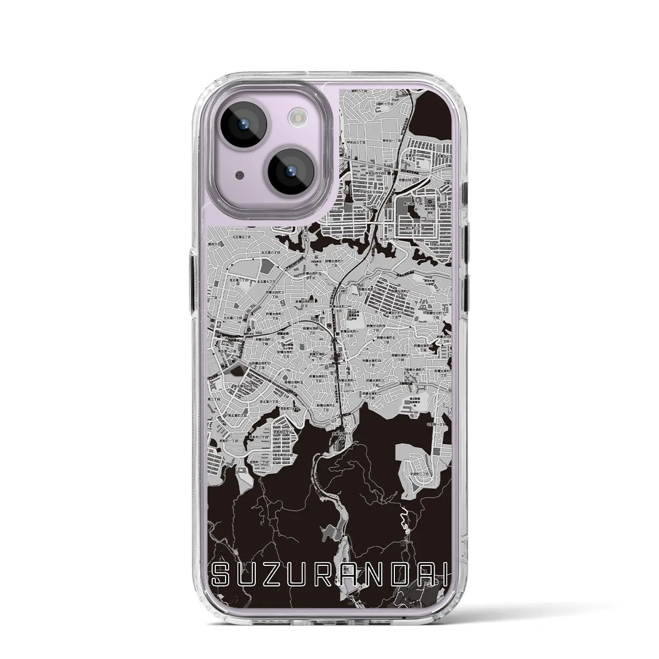 【鈴蘭台(兵庫県)】地図柄iPhoneケース(MagSafeタイプ)
