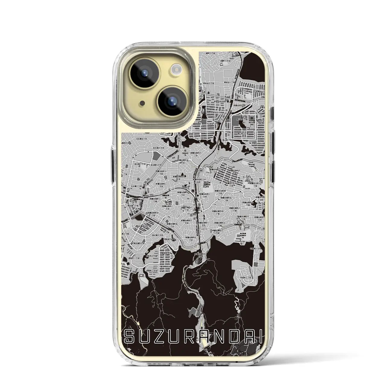 【鈴蘭台(兵庫県)】地図柄iPhoneケース(MagSafeタイプ)