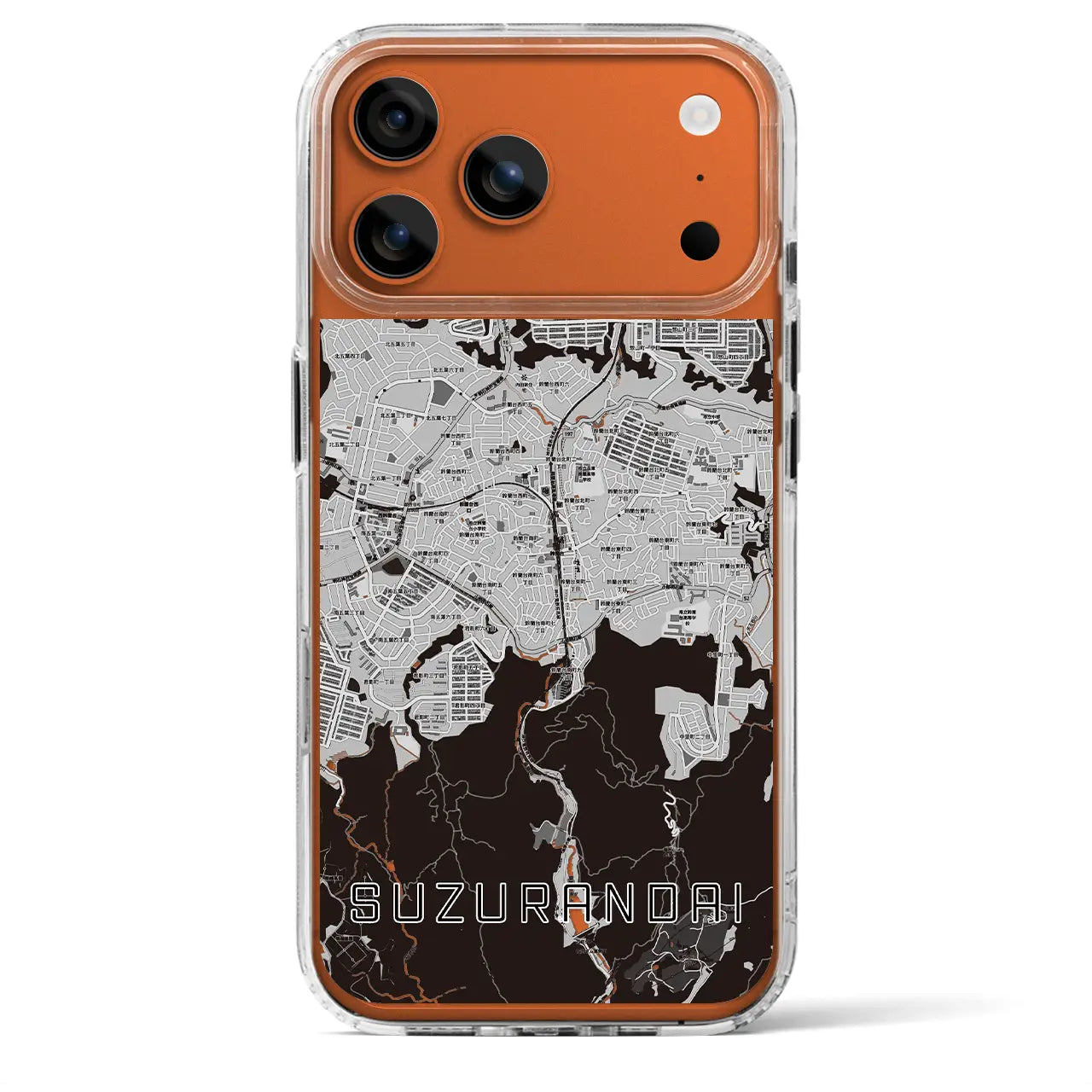 【鈴蘭台(兵庫県)】地図柄iPhoneケース(MagSafeタイプ)