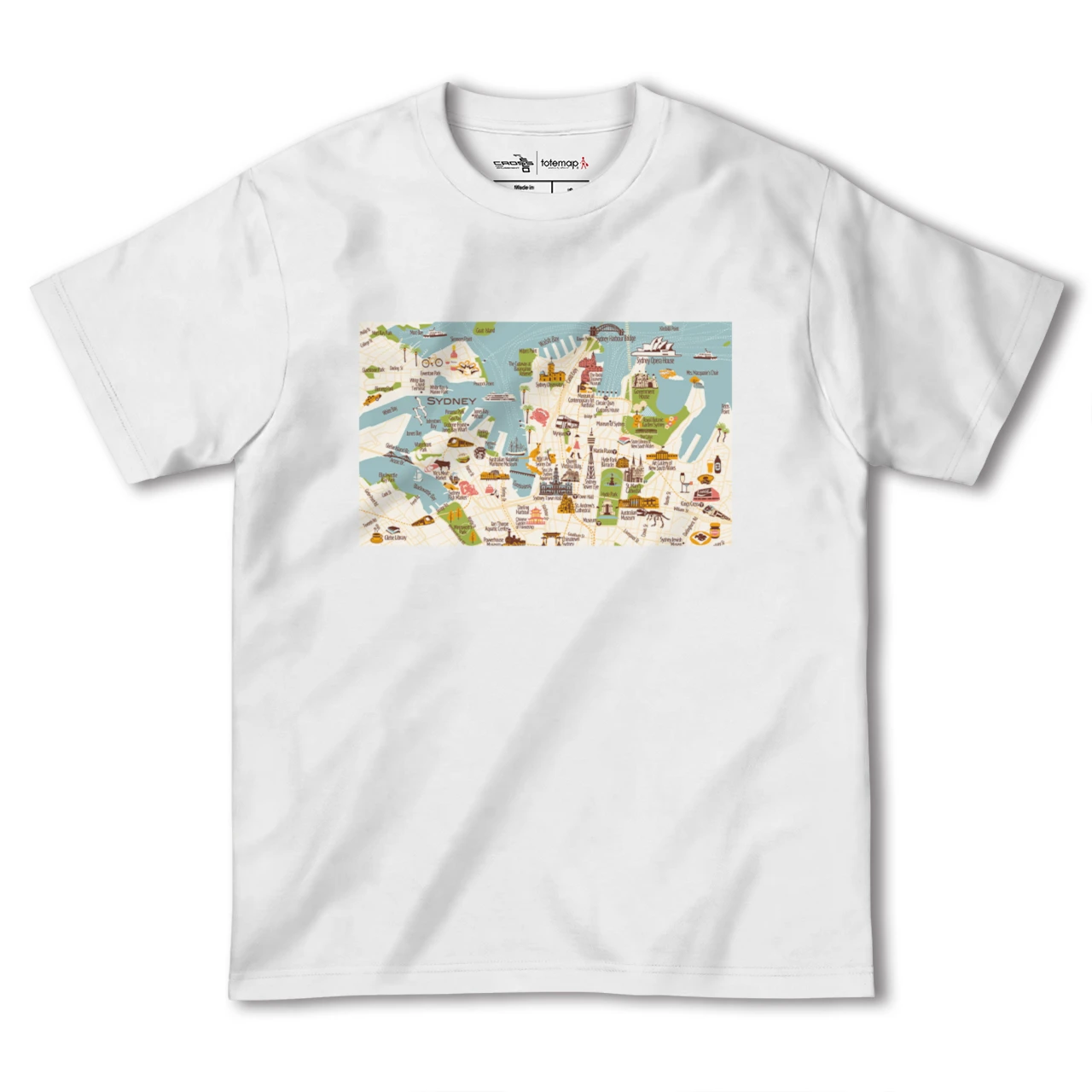 【シドニー(オーストラリア)】イラストマップTシャツ
