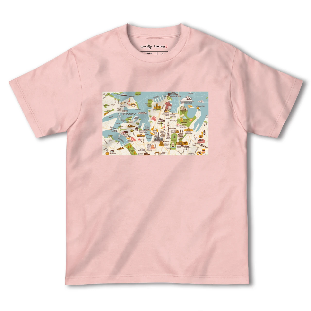 【シドニー(オーストラリア)】イラストマップTシャツ