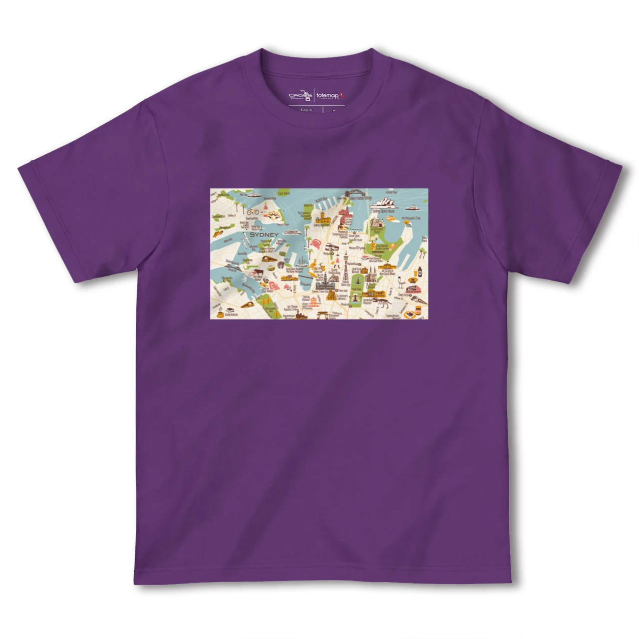 【シドニー(オーストラリア)】イラストマップTシャツ