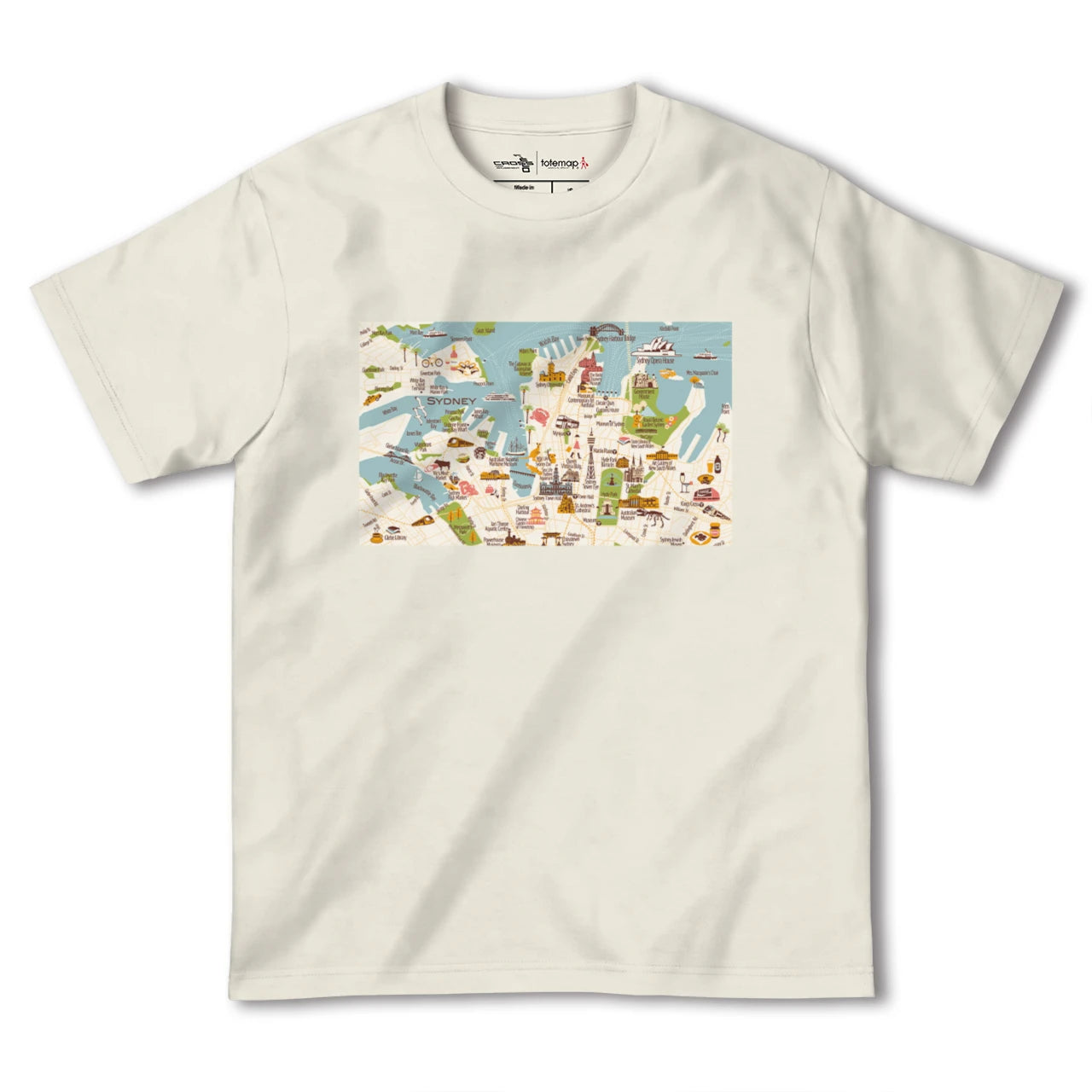【シドニー(オーストラリア)】イラストマップTシャツ