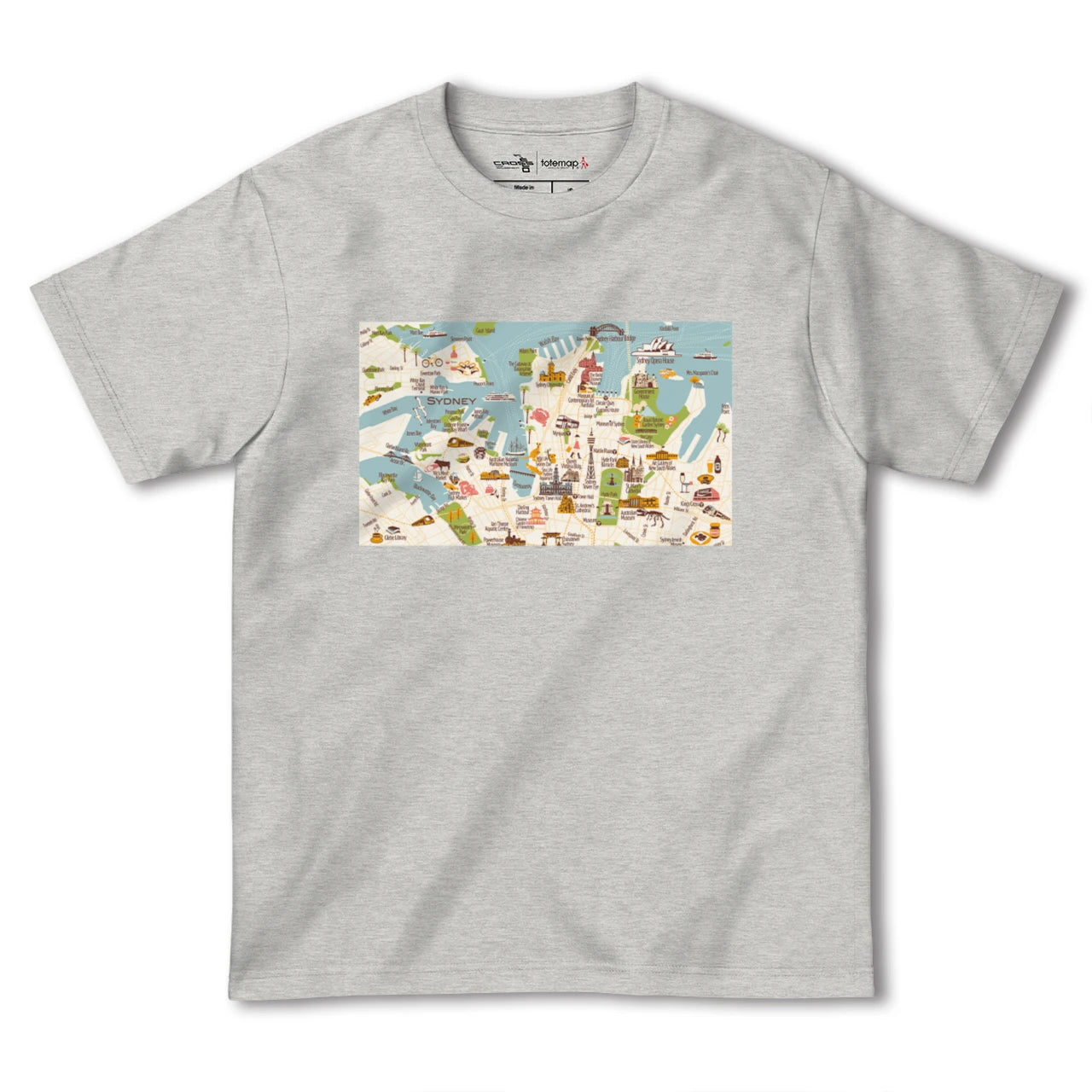 【シドニー(オーストラリア)】イラストマップTシャツ