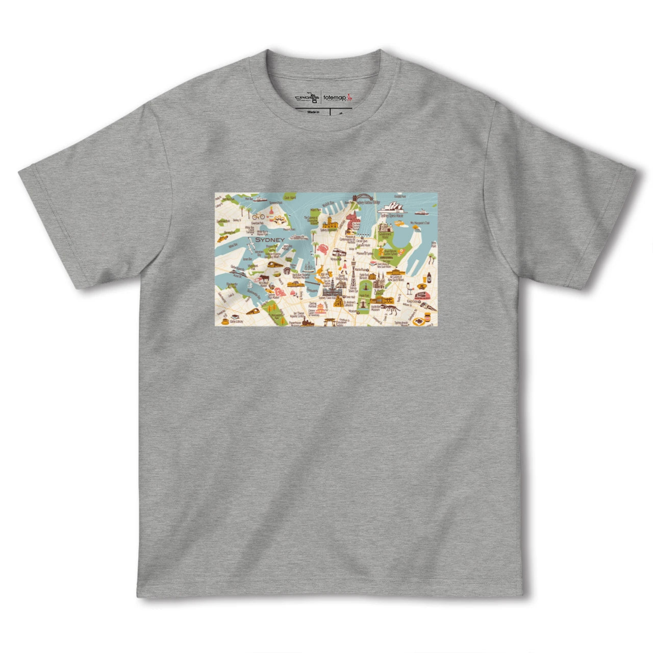【シドニー(オーストラリア)】イラストマップTシャツ