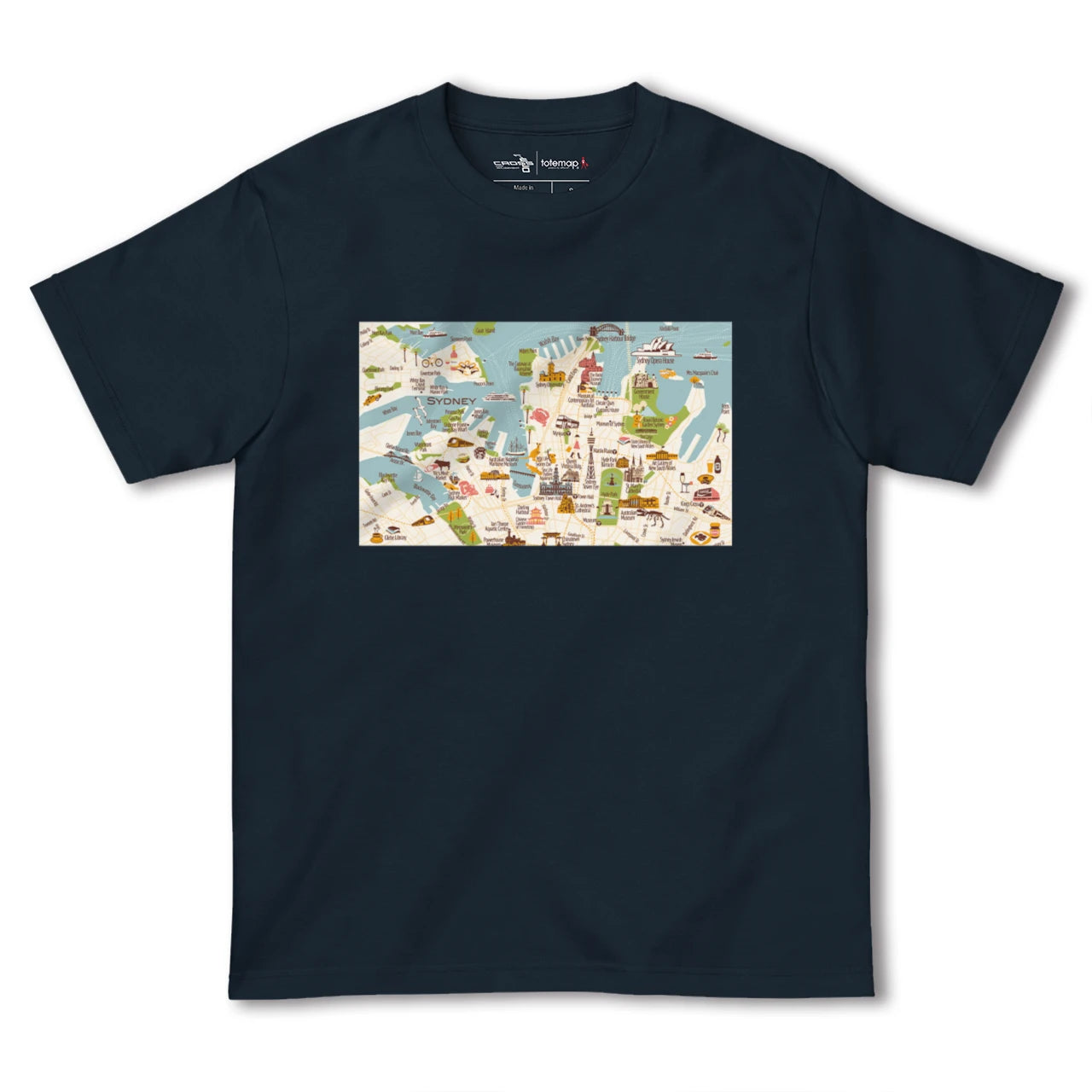 【シドニー(オーストラリア)】イラストマップTシャツ