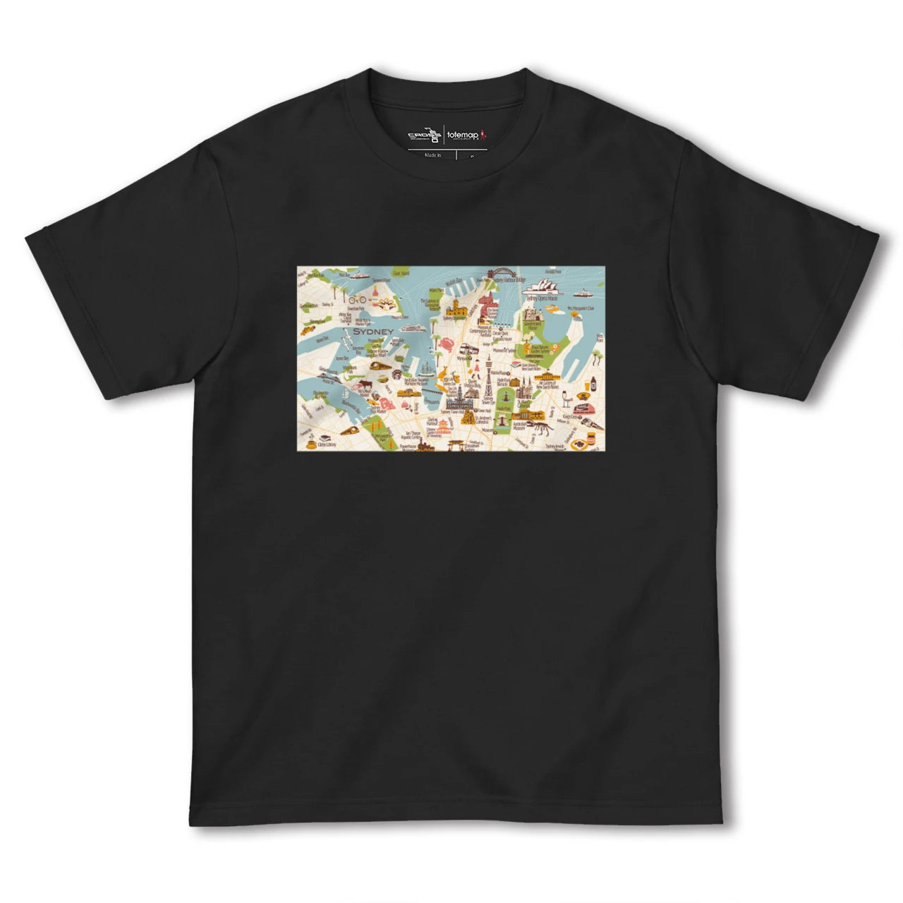【シドニー(オーストラリア)】イラストマップTシャツ
