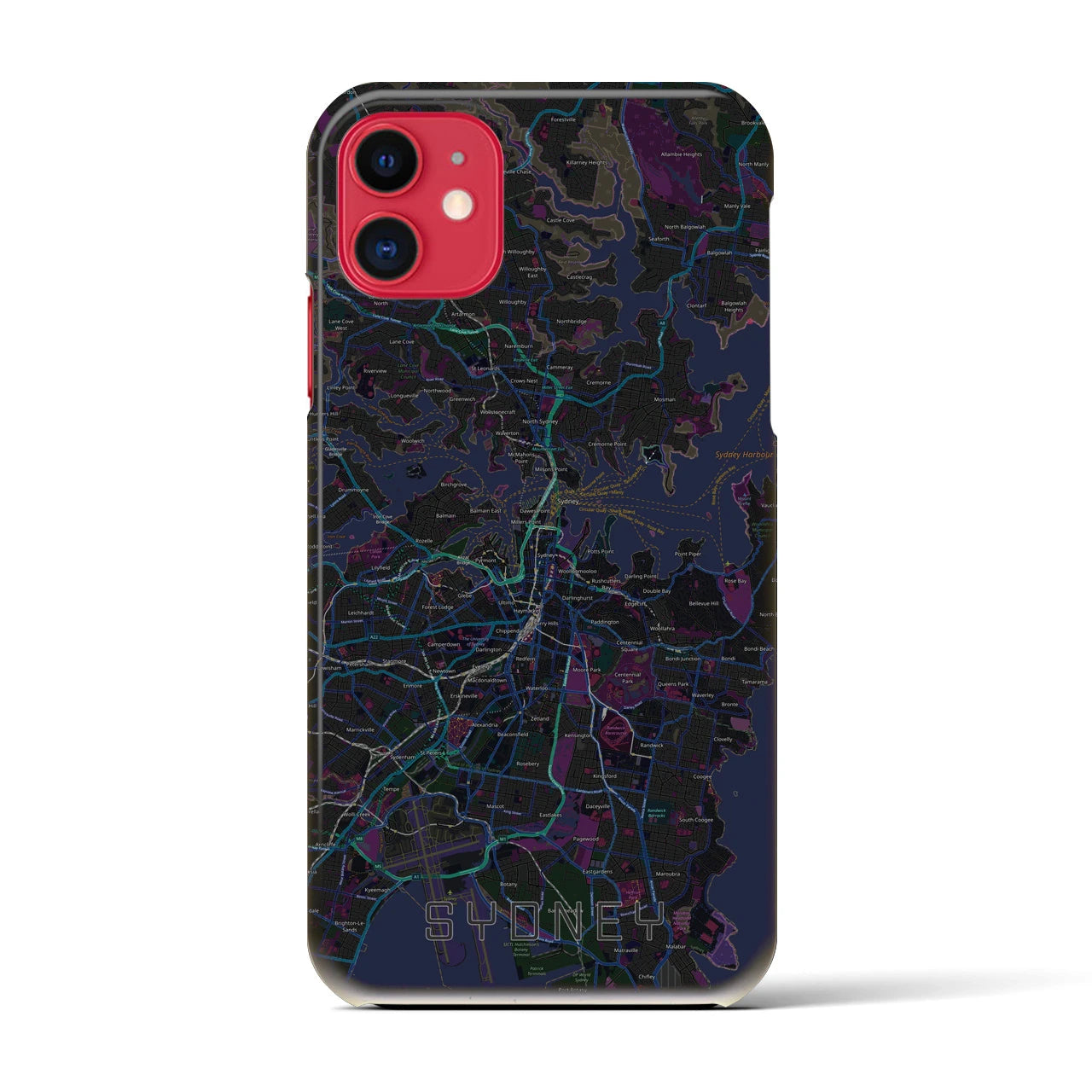 【シドニー(オーストラリア)】地図柄iPhoneケース(バックカバータイプ)