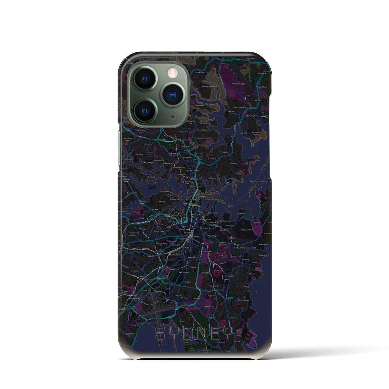 【シドニー(オーストラリア)】地図柄iPhoneケース(バックカバータイプ)