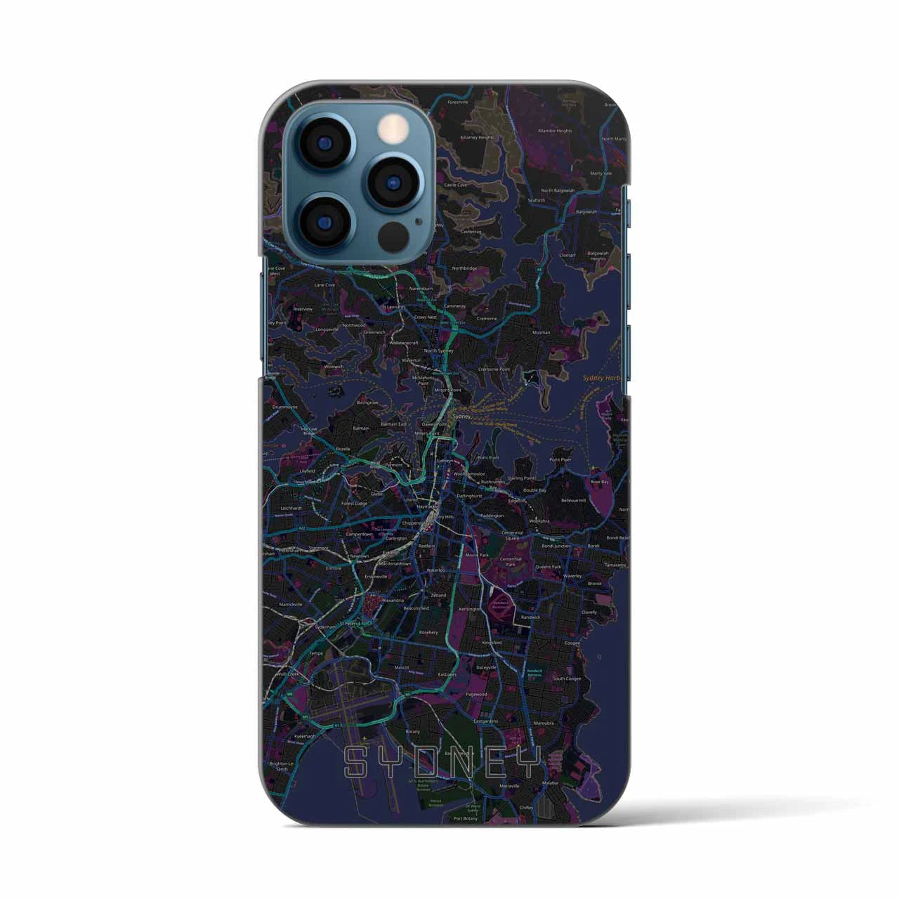 【シドニー(オーストラリア)】地図柄iPhoneケース(バックカバータイプ)