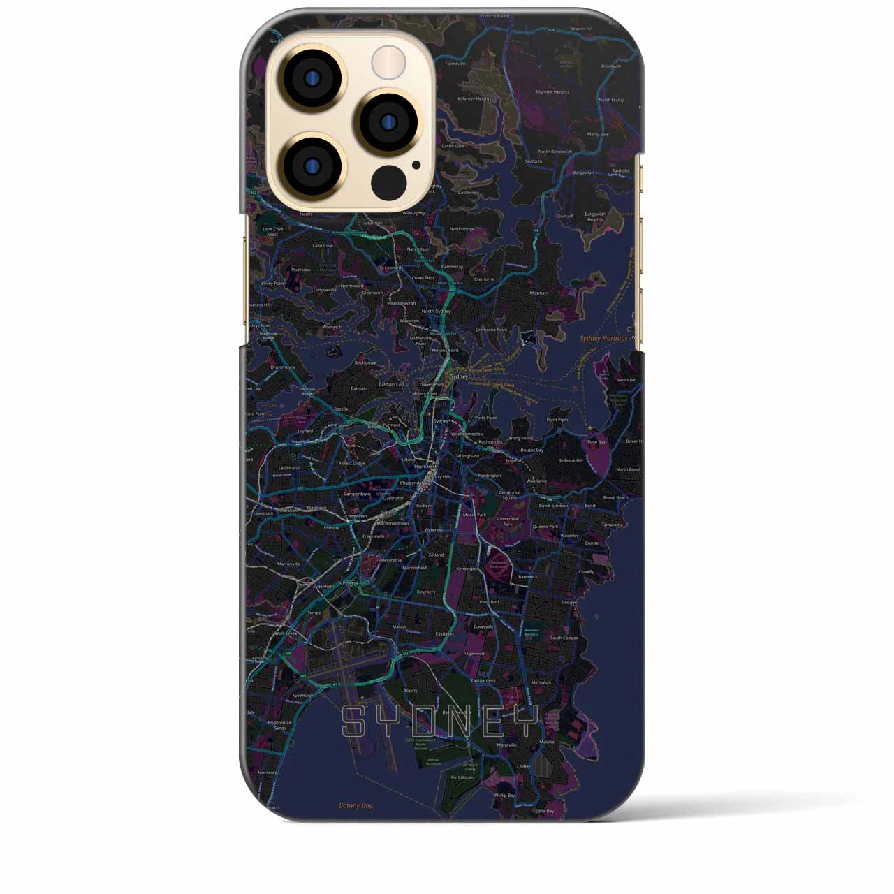 【シドニー(オーストラリア)】地図柄iPhoneケース(バックカバータイプ)