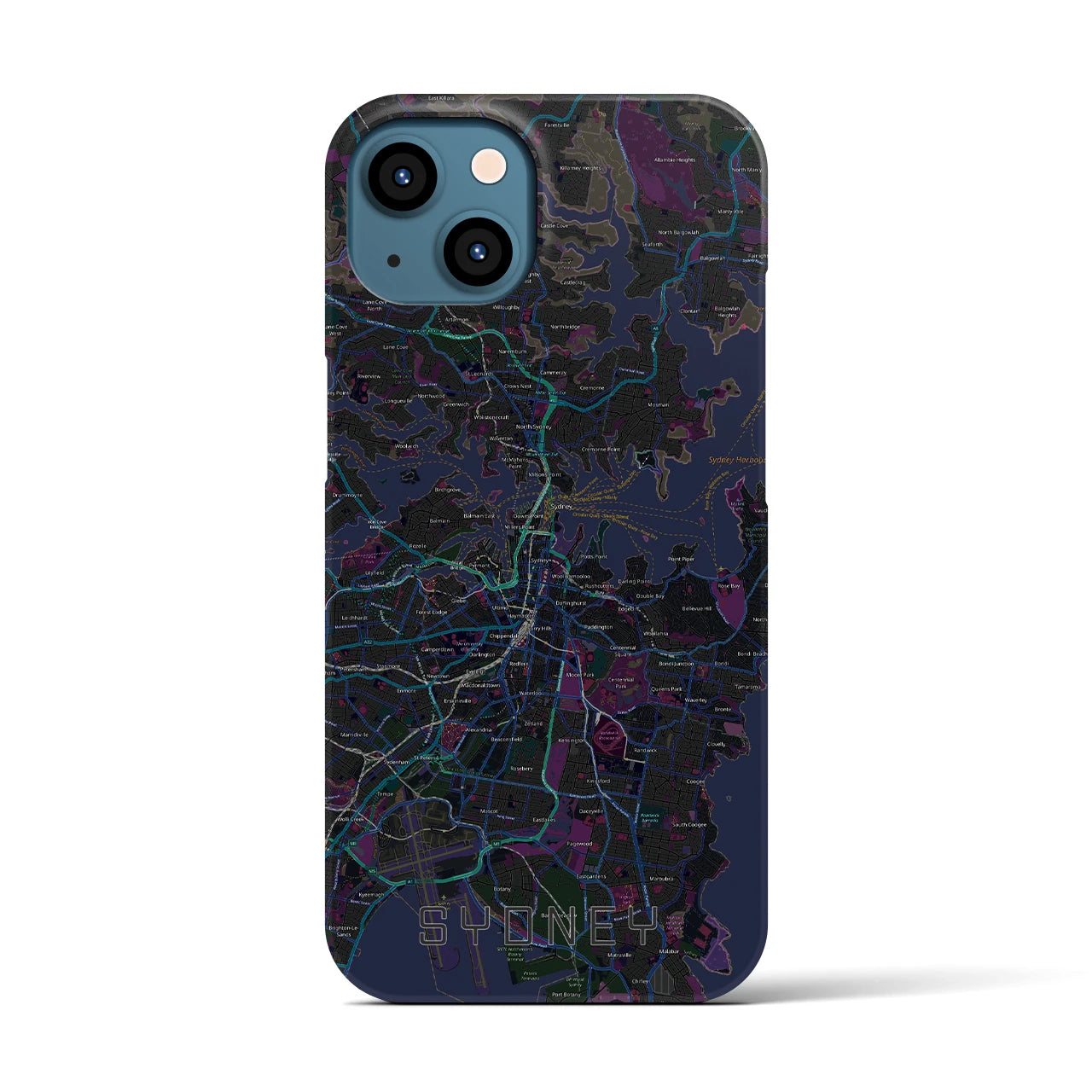 【シドニー(オーストラリア)】地図柄iPhoneケース(バックカバータイプ)