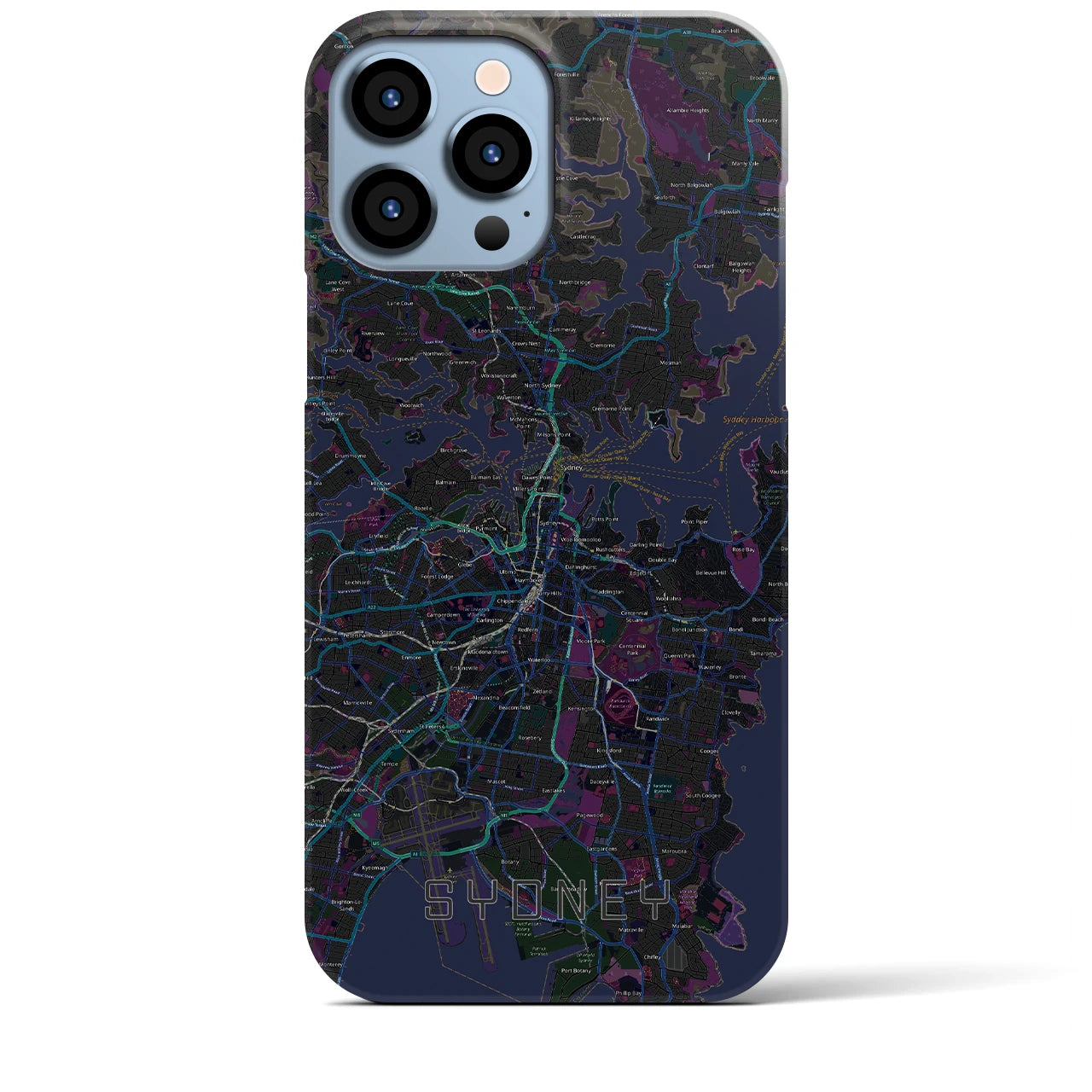 【シドニー(オーストラリア)】地図柄iPhoneケース(バックカバータイプ)