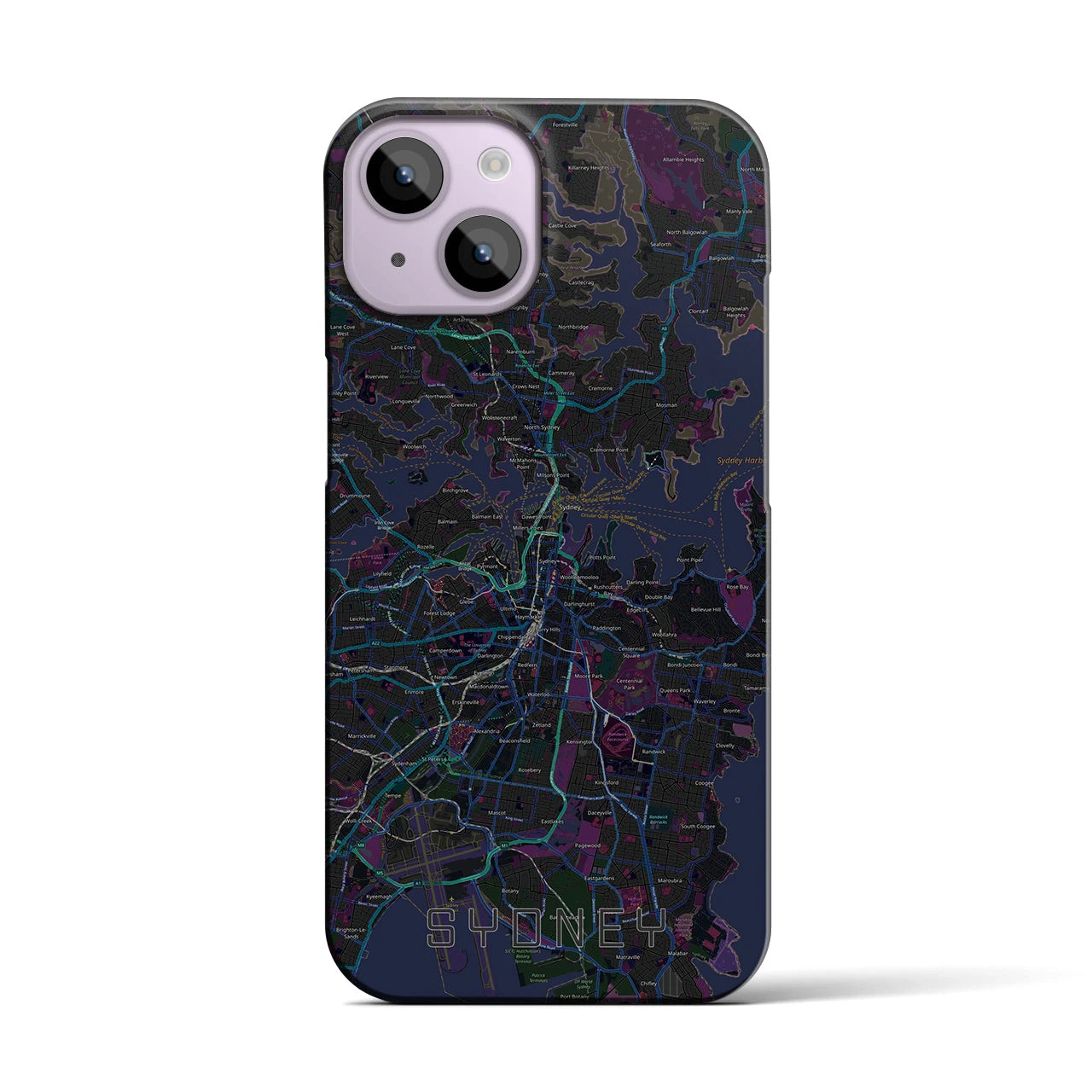 【シドニー(オーストラリア)】地図柄iPhoneケース(バックカバータイプ)