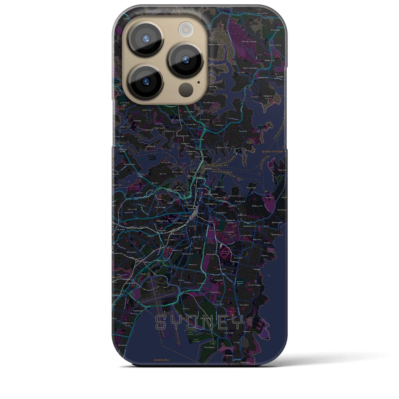 【シドニー(オーストラリア)】地図柄iPhoneケース(バックカバータイプ)