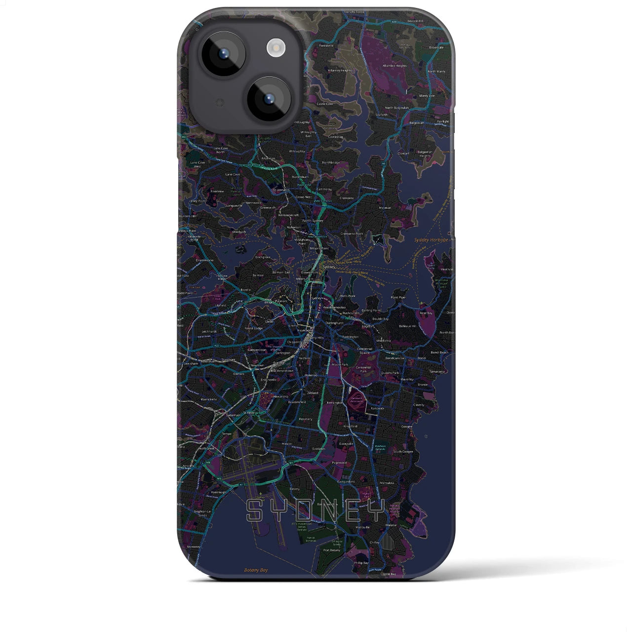 【シドニー(オーストラリア)】地図柄iPhoneケース(バックカバータイプ)