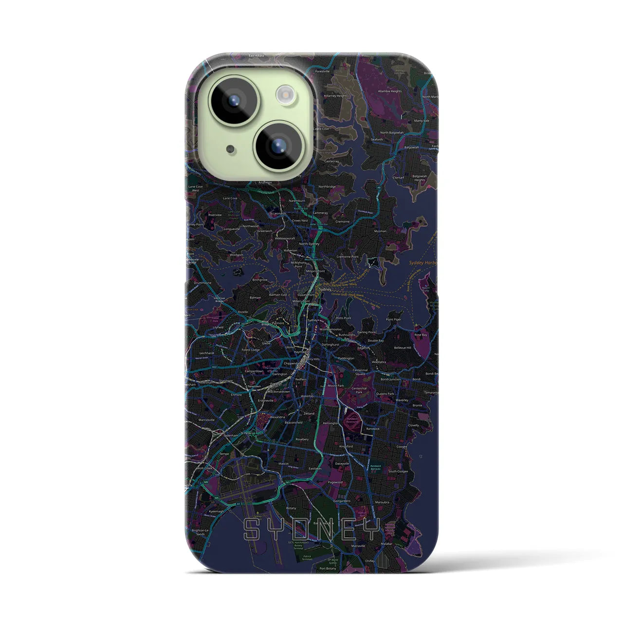 【シドニー(オーストラリア)】地図柄iPhoneケース(バックカバータイプ)