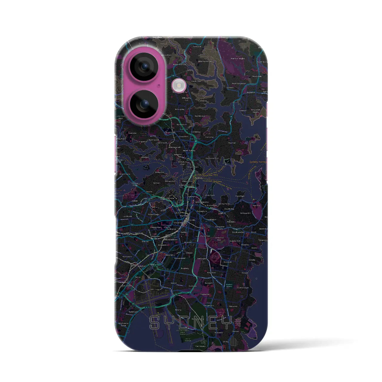 【シドニー(オーストラリア)】地図柄iPhoneケース(バックカバータイプ)