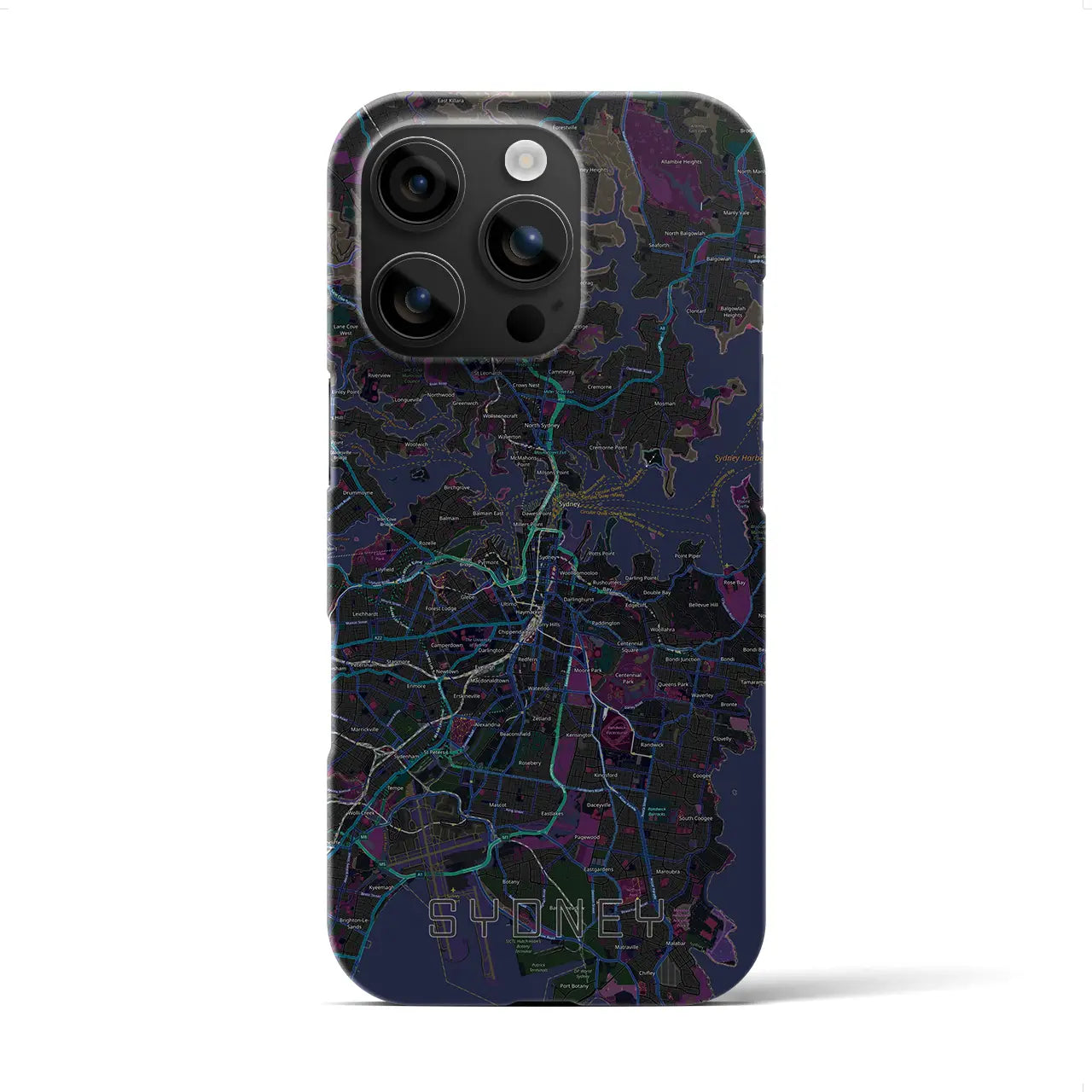 【シドニー(オーストラリア)】地図柄iPhoneケース(バックカバータイプ)