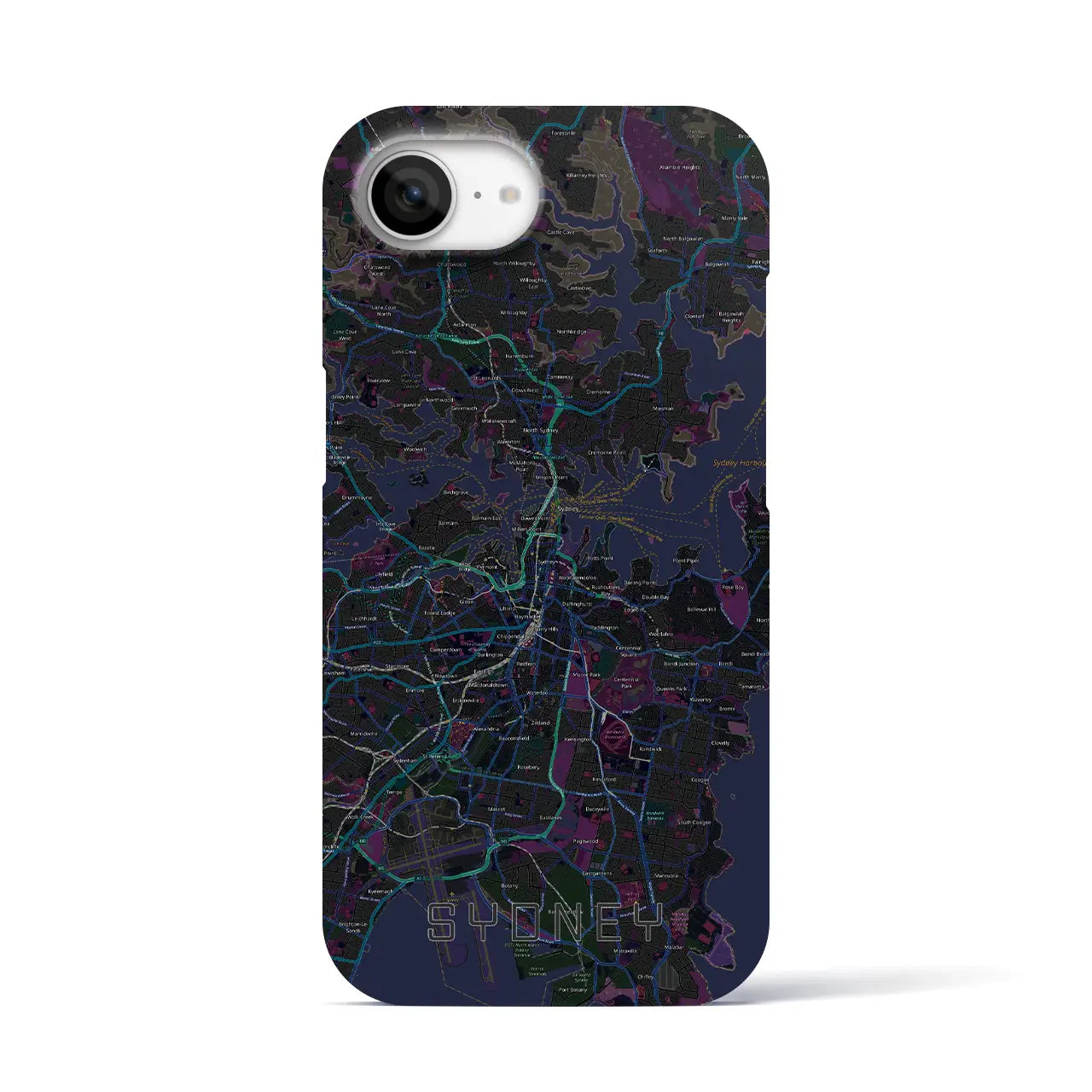 【シドニー(オーストラリア)】地図柄iPhoneケース(バックカバータイプ)