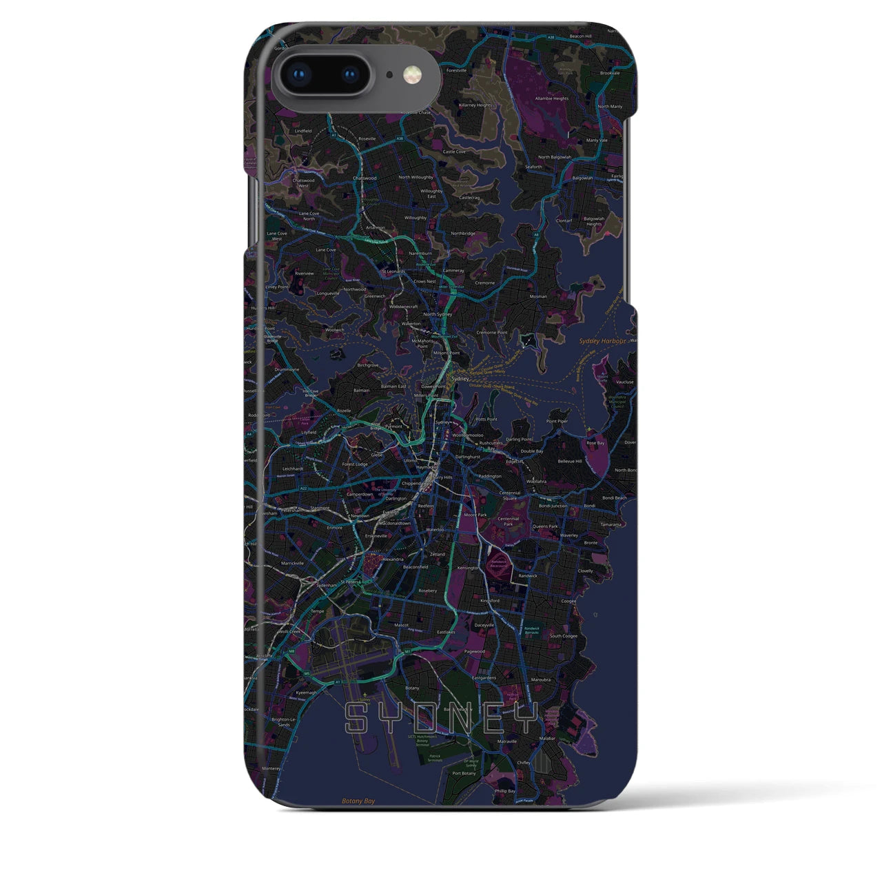 【シドニー(オーストラリア)】地図柄iPhoneケース(バックカバータイプ)