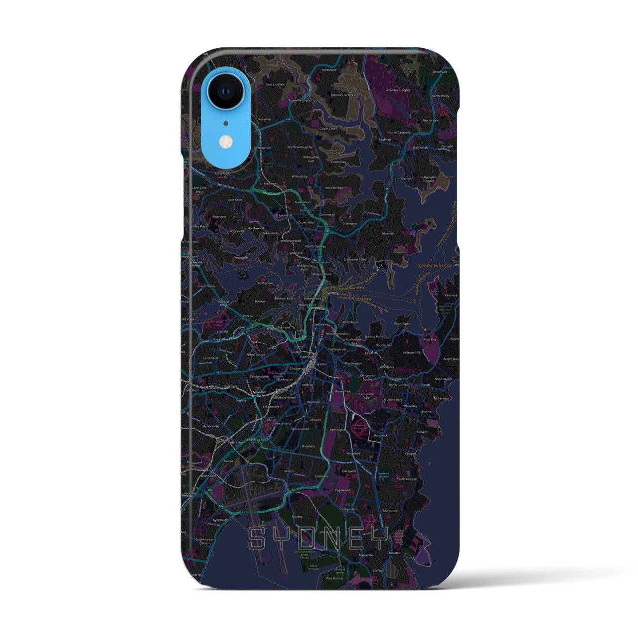【シドニー(オーストラリア)】地図柄iPhoneケース(バックカバータイプ)