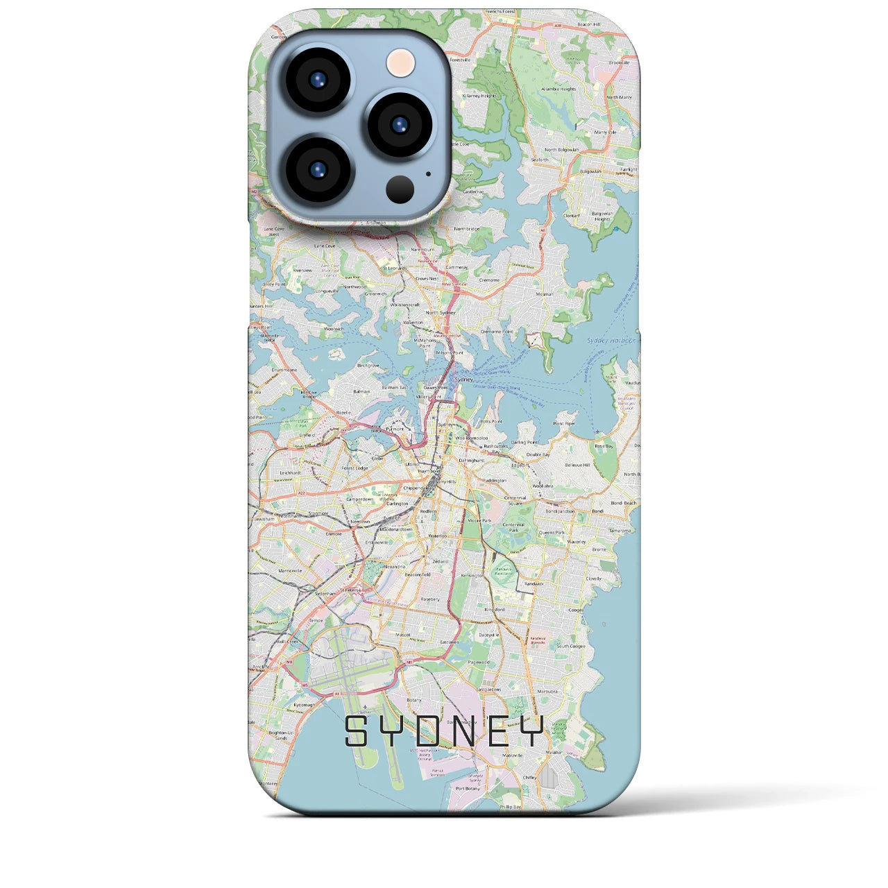 【シドニー(オーストラリア)】地図柄iPhoneケース(バックカバータイプ)