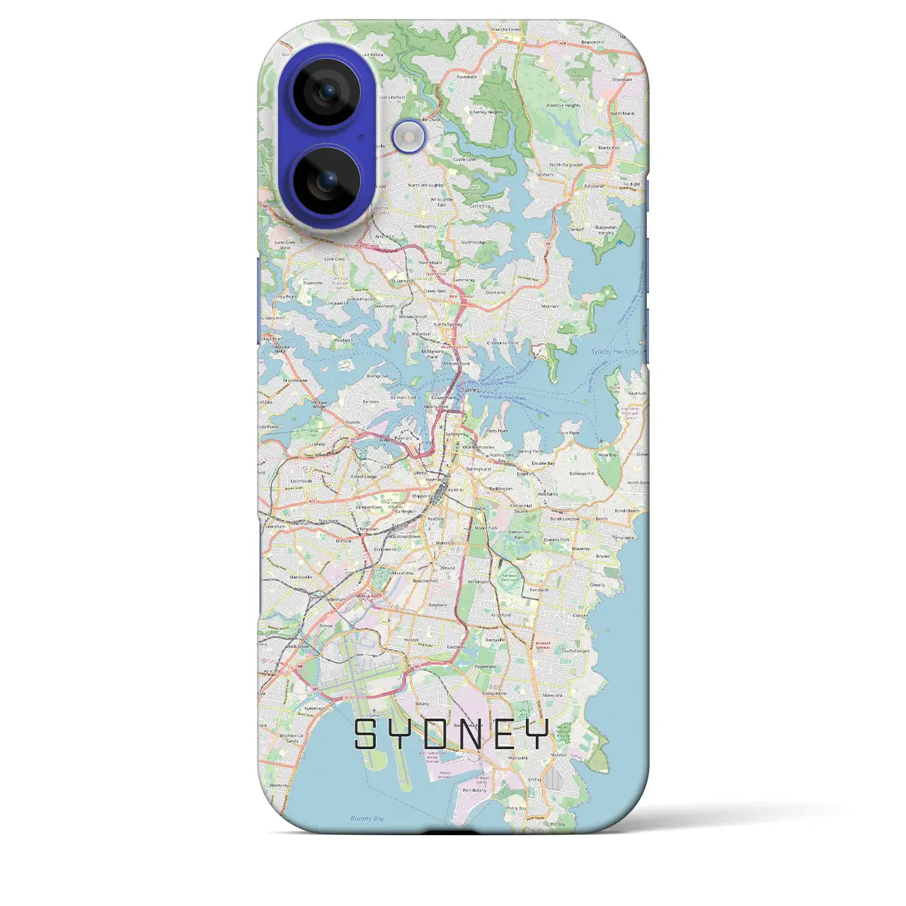 【シドニー(オーストラリア)】地図柄iPhoneケース(バックカバータイプ)ナチュラル・iPhone 16 Pro Max 用