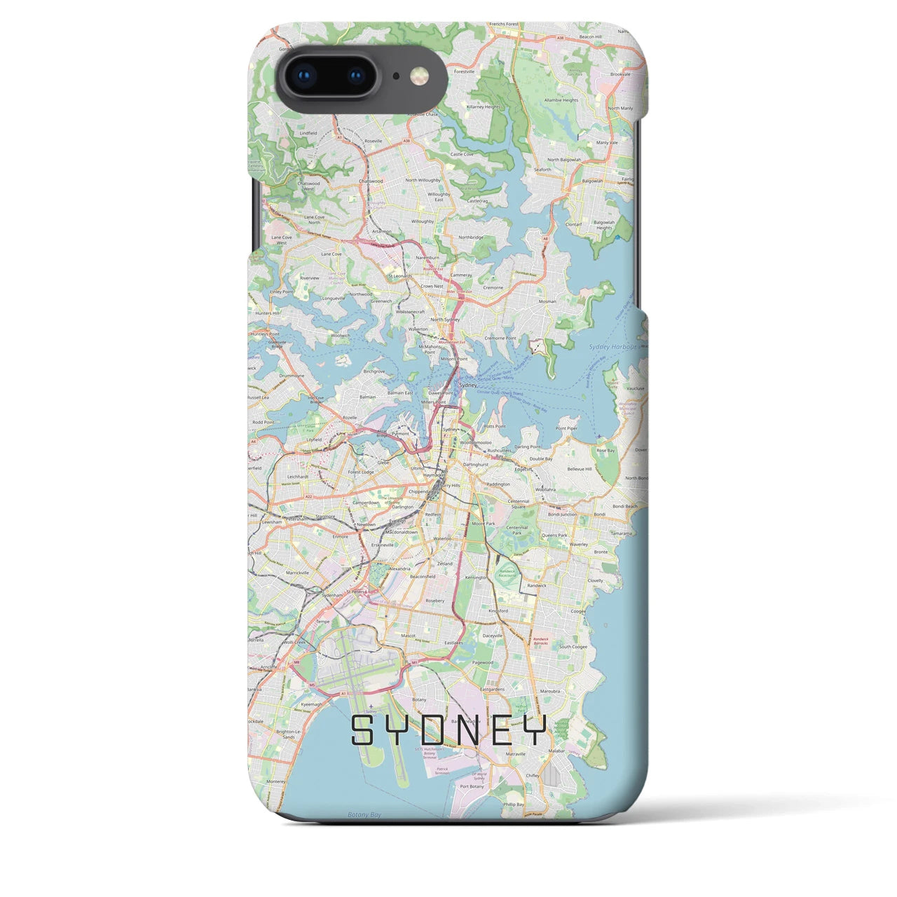 【シドニー(オーストラリア)】地図柄iPhoneケース(バックカバータイプ)