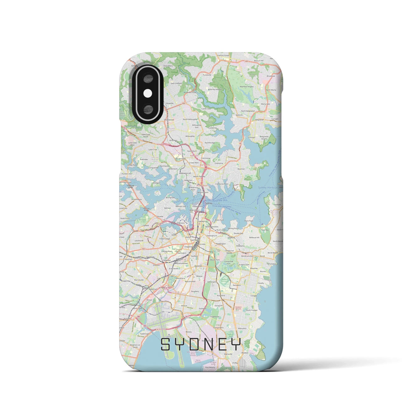 【シドニー(オーストラリア)】地図柄iPhoneケース(バックカバータイプ)