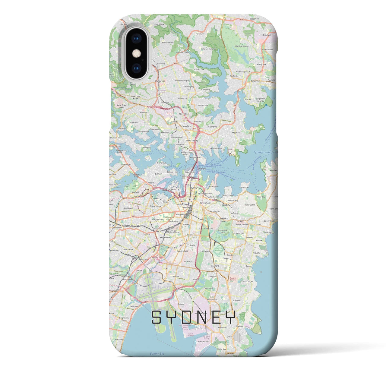 【シドニー(オーストラリア)】地図柄iPhoneケース(バックカバータイプ)
