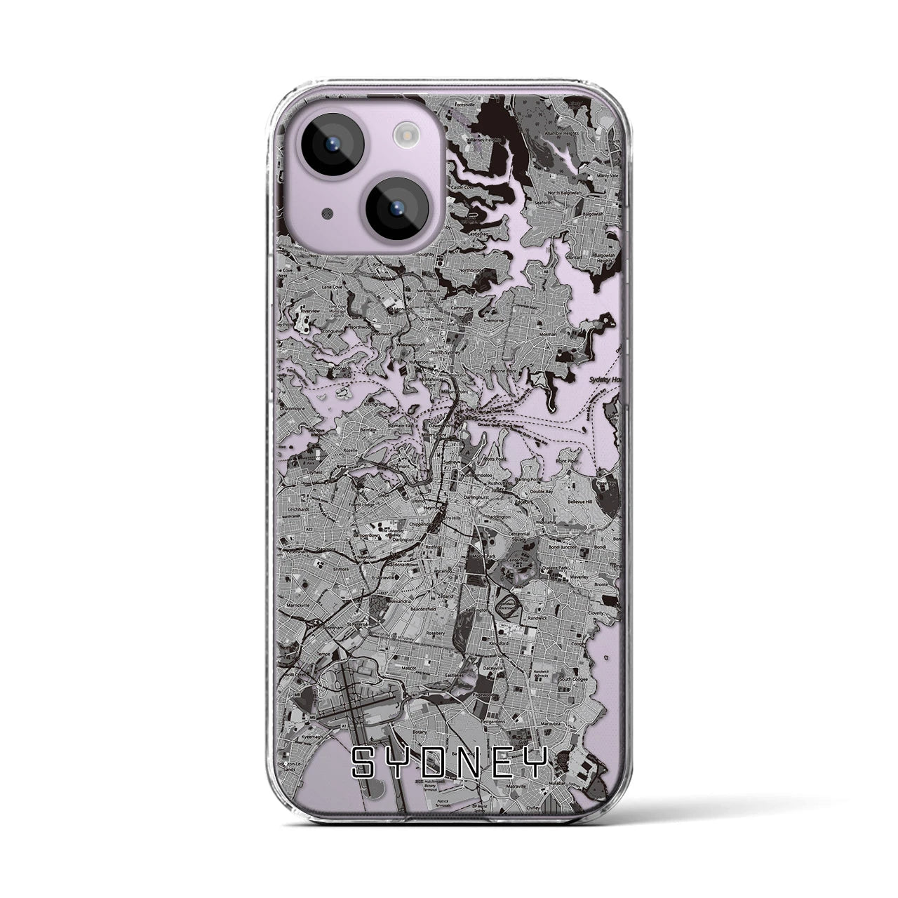 【シドニー(オーストラリア)】地図柄iPhoneケース(クリアタイプ)