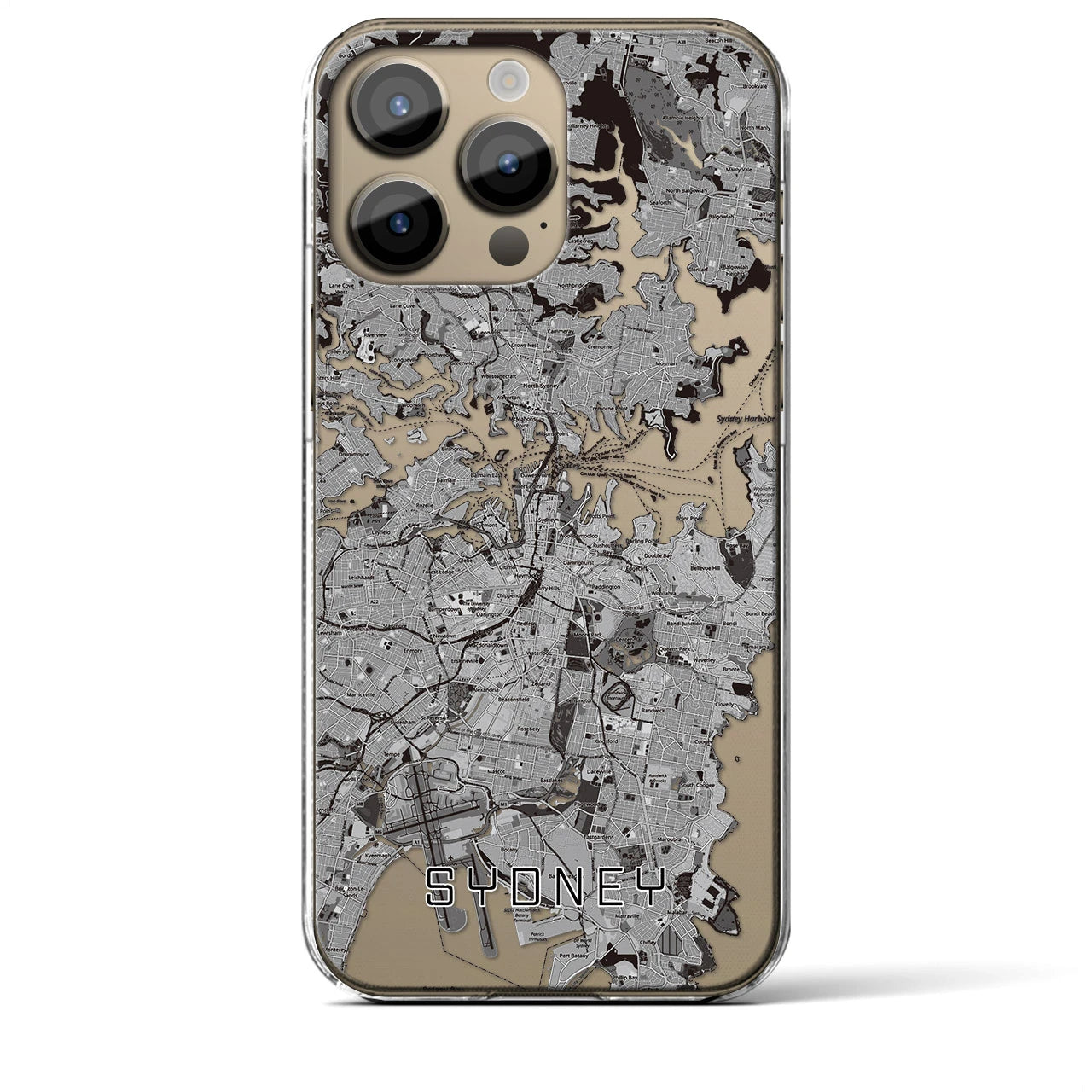 【シドニー(オーストラリア)】地図柄iPhoneケース(クリアタイプ)