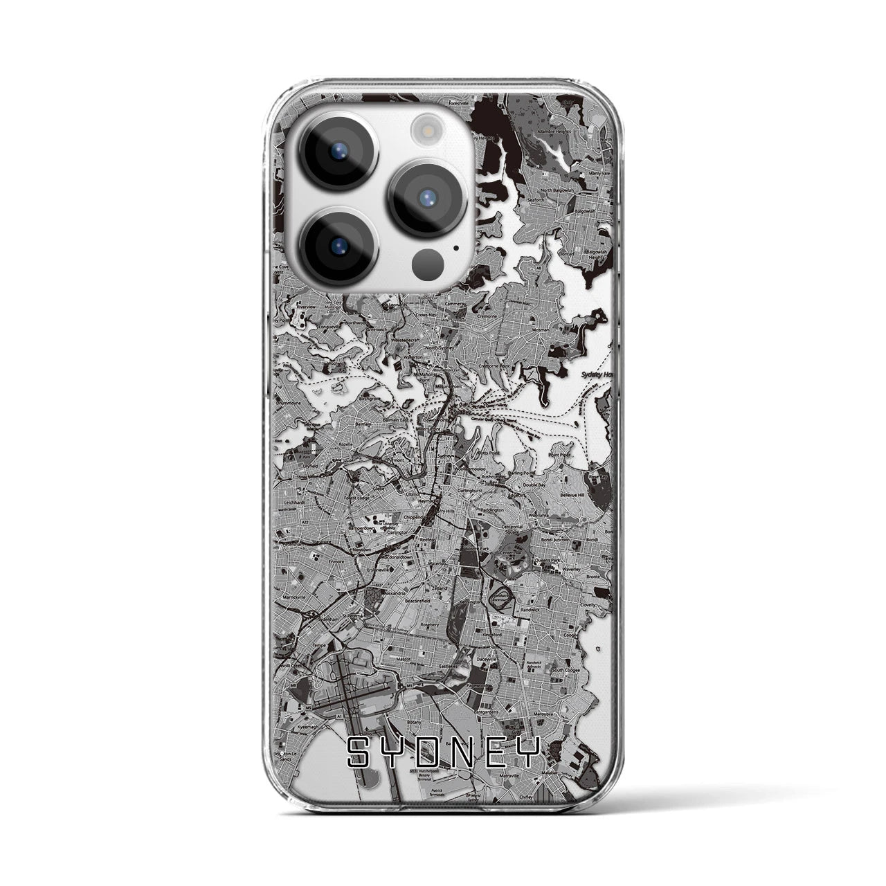 【シドニー(オーストラリア)】地図柄iPhoneケース(クリアタイプ)