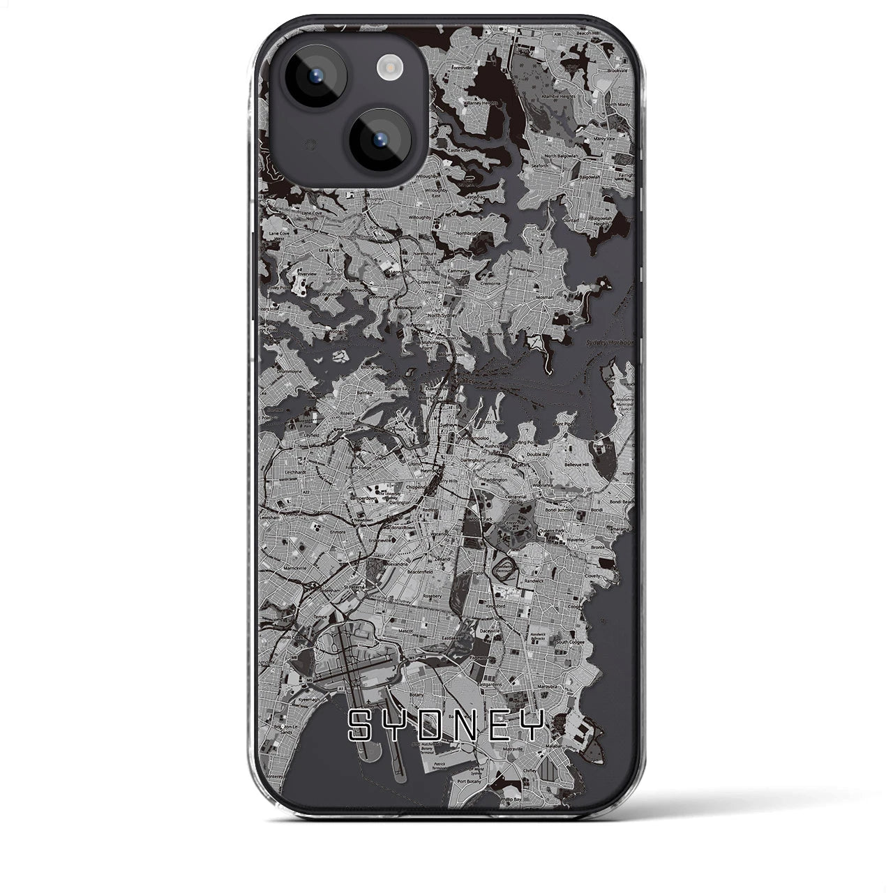 【シドニー(オーストラリア)】地図柄iPhoneケース(クリアタイプ)