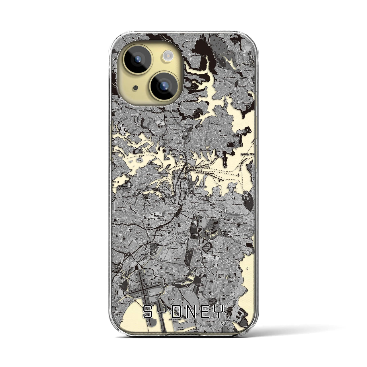 【シドニー(オーストラリア)】地図柄iPhoneケース(クリアタイプ)