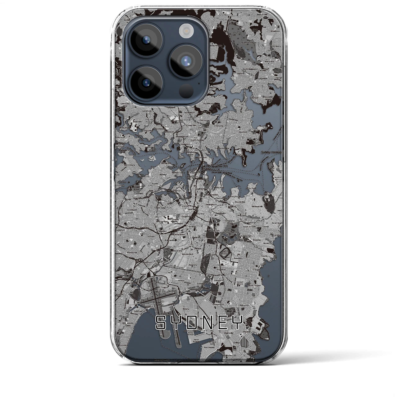 【シドニー(オーストラリア)】地図柄iPhoneケース(クリアタイプ)