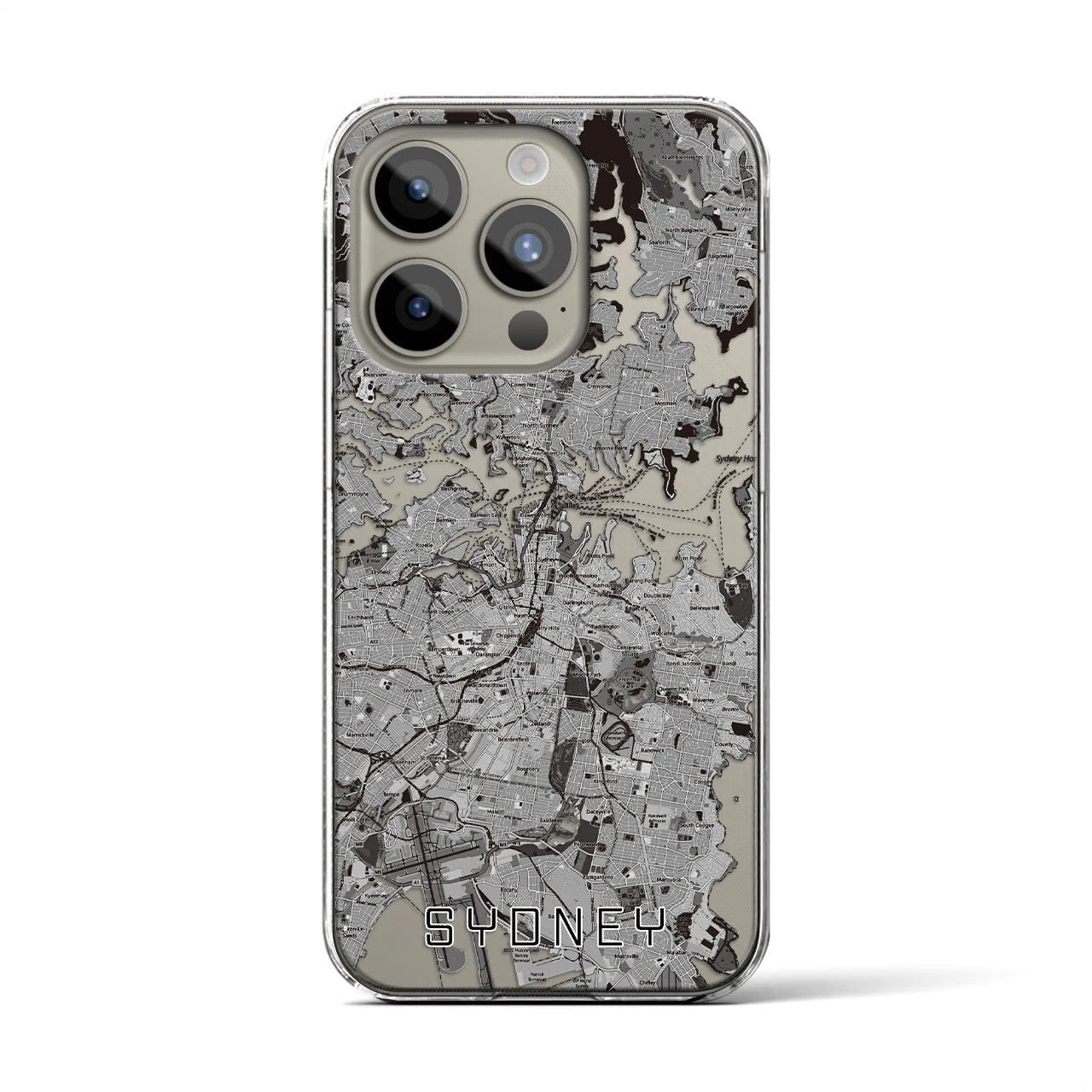 【シドニー(オーストラリア)】地図柄iPhoneケース(クリアタイプ)