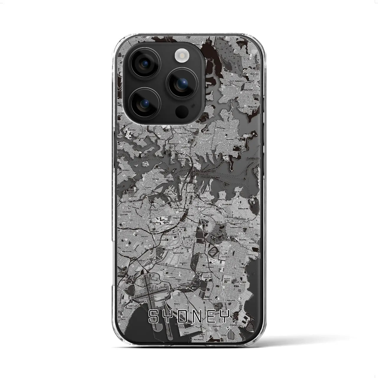 【シドニー(オーストラリア)】地図柄iPhoneケース(クリアタイプ)