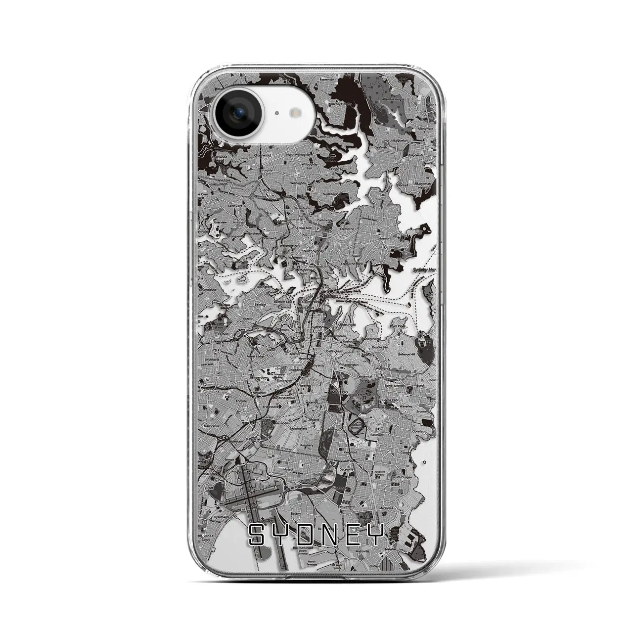【シドニー(オーストラリア)】地図柄iPhoneケース(クリアタイプ)