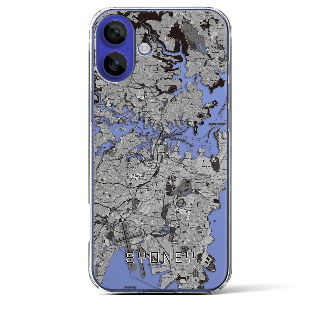 【シドニー(オーストラリア)】地図柄iPhoneケース(クリアタイプ)