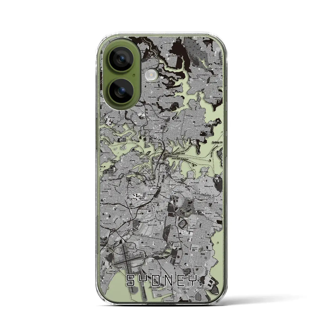 【シドニー(オーストラリア)】地図柄iPhoneケース(クリアタイプ)