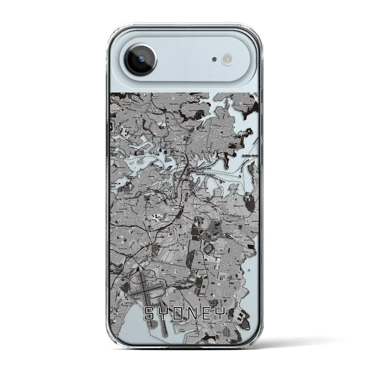 【シドニー(オーストラリア)】地図柄iPhoneケース(クリアタイプ)