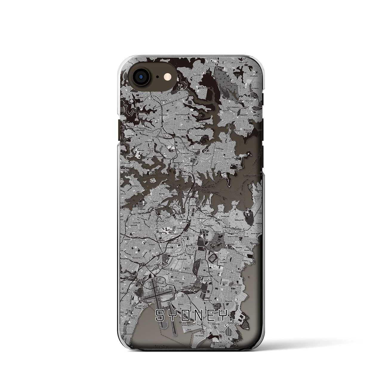 【シドニー(オーストラリア)】地図柄iPhoneケース(クリアタイプ)