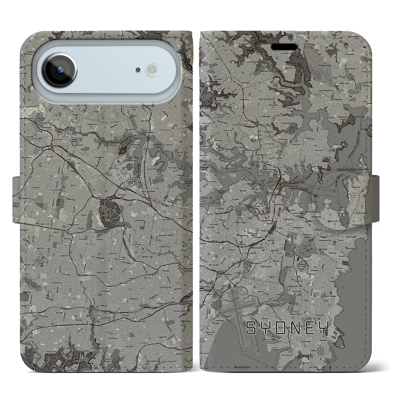 【シドニー(オーストラリア)】地図柄iPhoneケース(手帳タイプ)