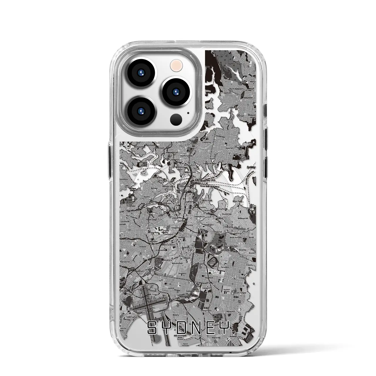 【シドニー(オーストラリア)】地図柄iPhoneケース(MagSafeタイプ)