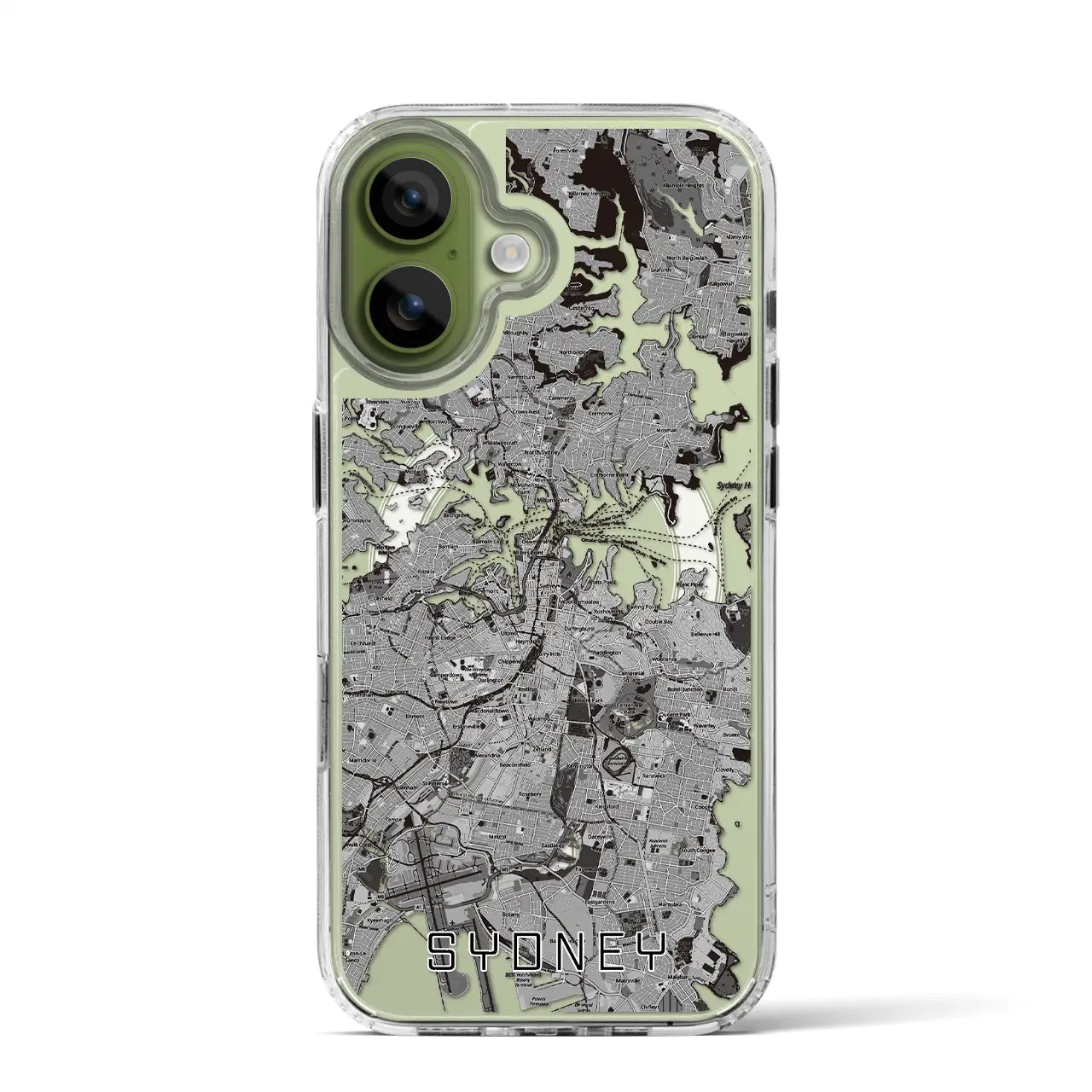 【シドニー(オーストラリア)】地図柄iPhoneケース(MagSafeタイプ)モノトーン・iPhone 17 用