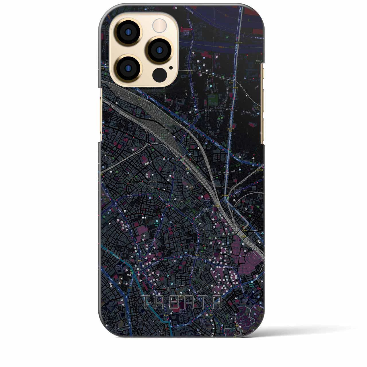 【田端(東京都)】地図柄iPhoneケース(バックカバータイプ)